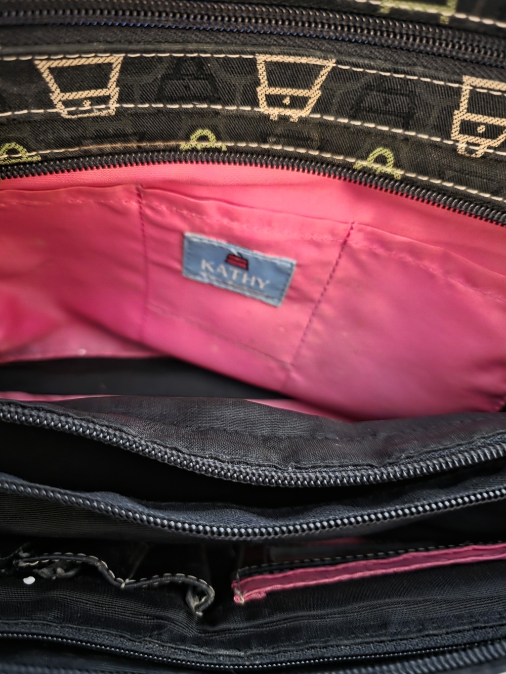 KVZ - Black Shoulder Bag with Multicolor Icon Print - Picture 4 of 9